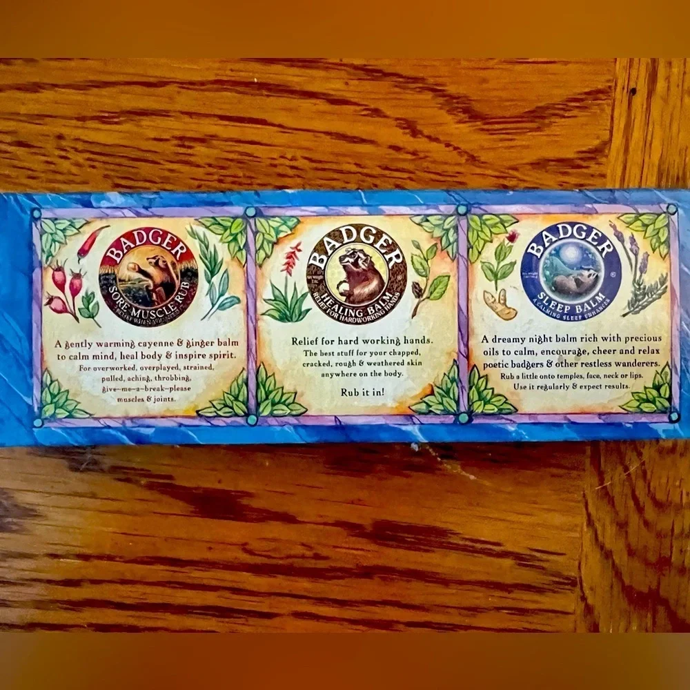 Badger Balm Three Bold Balms - Restore, Recover, and Rest